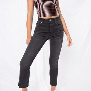 Free People Womens Clean Girlfriend Released‎ Hem High Rise Skinny Crop Jeans 27